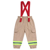 Toddler Firefighter Costume Boy: Baby Fireman Costume For Kids Halloween Costumes Cosplay Firefighter Outfit Pants Suspenders First 1St Birthday Cake Smash Fire Truck Photoshoot Khaki 18-24 Months