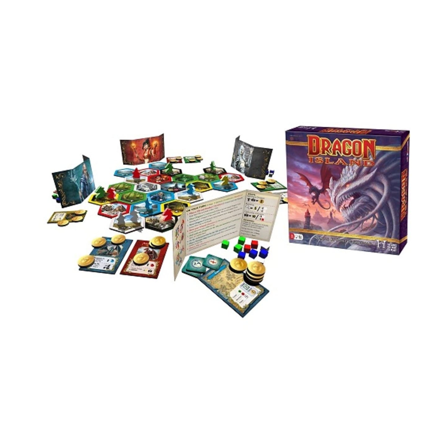 R&R Games Dragon Island Fantasy Exploration Board Game - Large, Wood, Multiple Colors, Model 350 for Adults and Teens