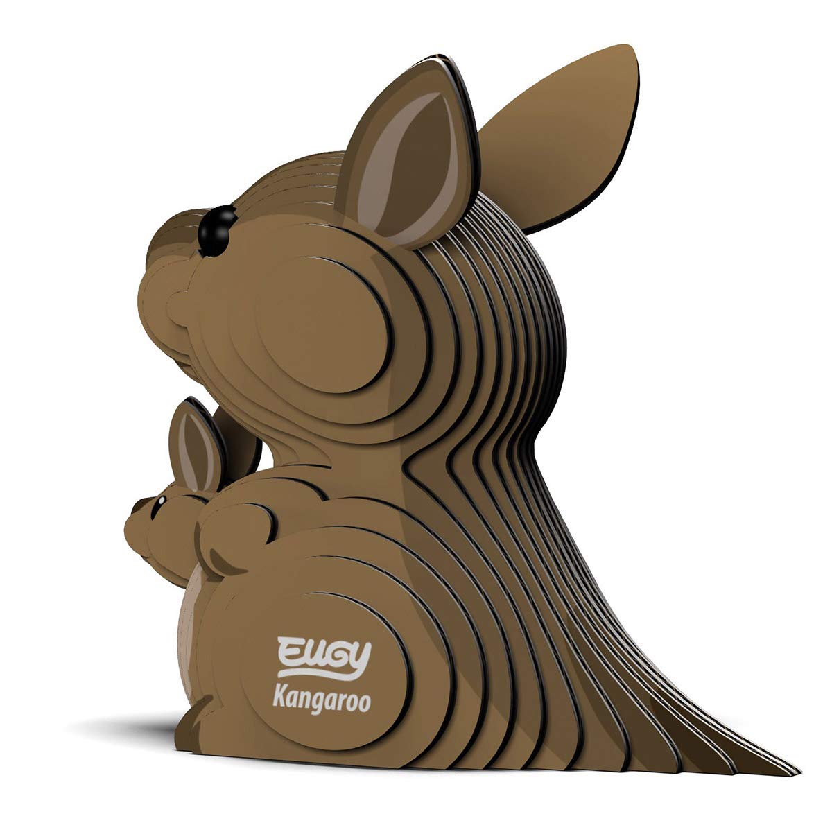 Eugy Kangaroo 3D Puzzle, 26 Piece Eco-Friendly Educational Toy Puzzles For Boys, Girls & Kids Ages 6+