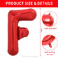 Toniful 40 Inch Large Bright Red Letter Balloons A-Z, Giant Jumbo Helium Foil Mylar Big Letter F Balloons For Birthday Party Ann