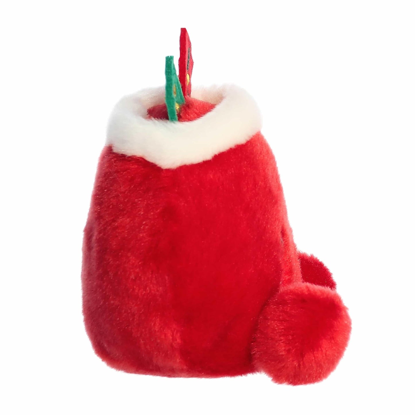 Aurora Festive Palm Pals Velvet Santa Bag Stuffed Animal - 5" Red Plush for Kids & Collectors - Holiday Decoration or Gift