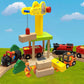 Wooden Train Track Accessories Wooden Crane Toy Set With Train Cars For 3 4 5 Year Old Boys Kids Other Major Wooden Rail Brands Are Compatible (Multi-Function Crane)