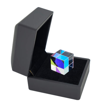 Staymax Dichroic X-Cube Prism Rgb Dispersion Prism For Physics And Decoration With Storage Box (Black),For Kid