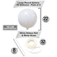 Katchon, Round White Mylar Balloons - 22 Inch, Pack Of 6 | White 4D Balloons, White Foil Balloons For Baby Shower | Metallic White Balloons For White Birthday Decorations | White Metallic Balloons