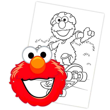 Sesame Street Coloring Book Set (2 Books - Elmo and Cookie Monster)