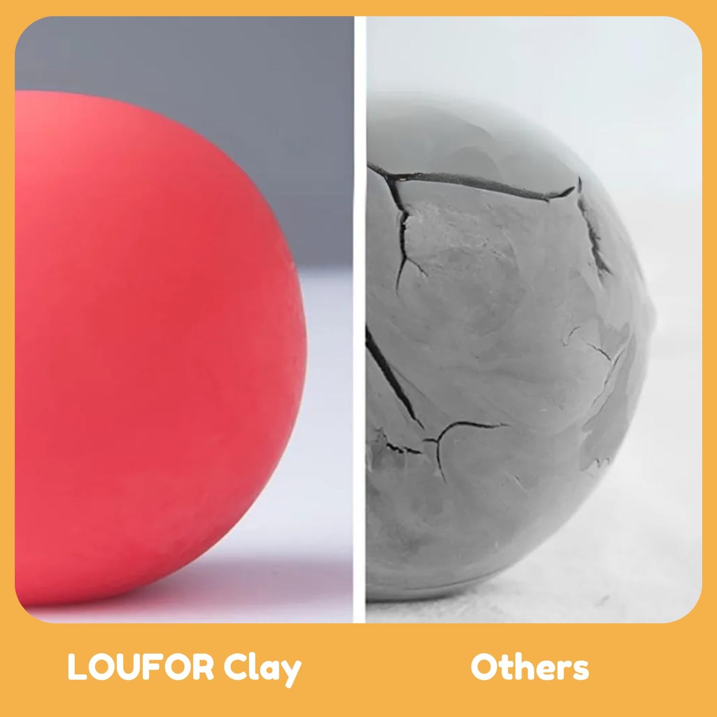 LOUFOR Air Dry Clay Kits - Modeling Clay for Kids, Ultra Light & Soft, Safe & Non-Toxic, DIY Air Dry Clay Kit with Sculpting Too