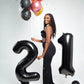 Black Number 21 Balloon 40 Inch, 21 Number Balloons, 21St Black Birthday Decorations, 21 Year Old Women Men Party Supplies