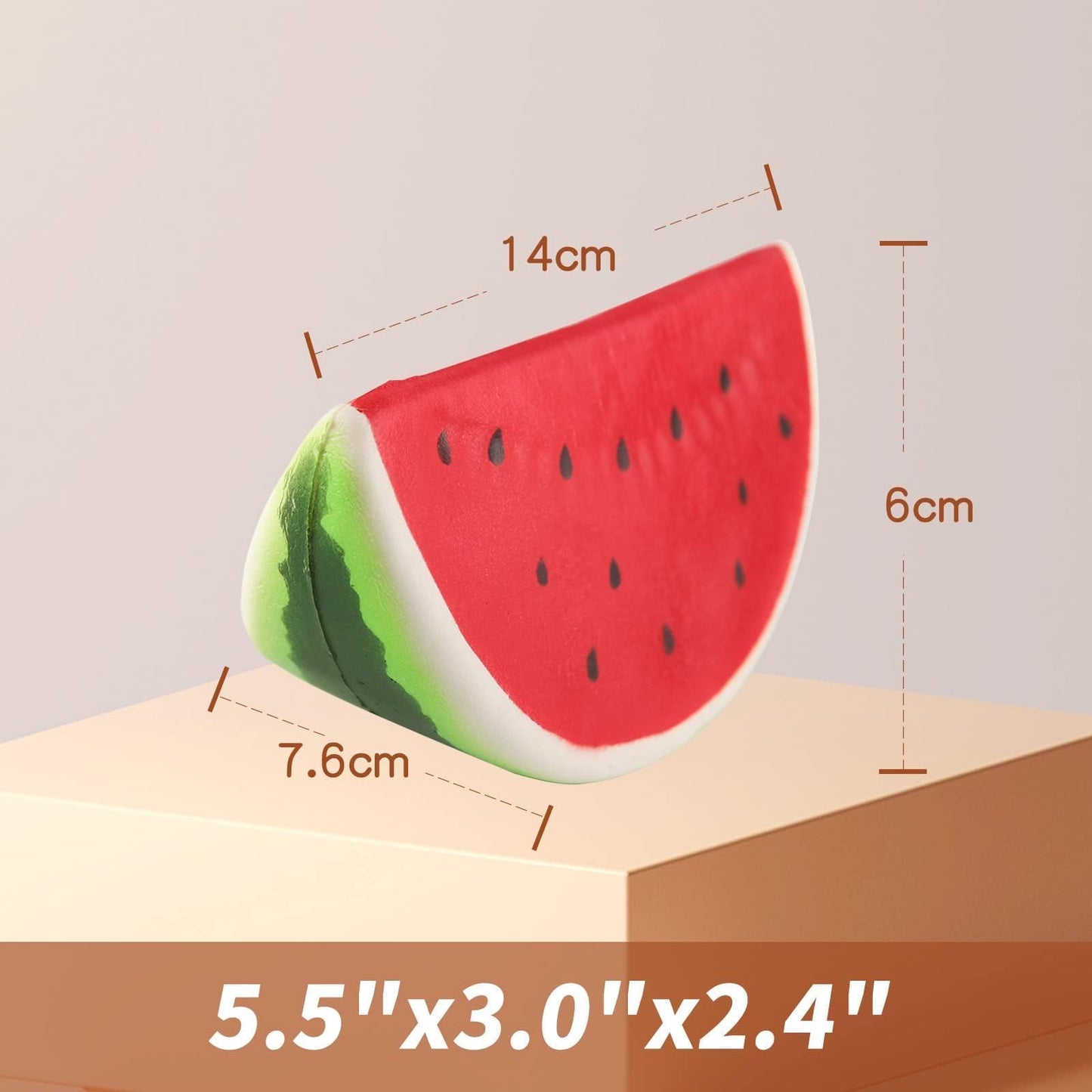 Anboor Squishies Watermelon Kawaii Soft Slow Rising Scented Fruit Squishies Stress Relief Kid Squishys Valentines Day Gifts Squeeze Toys