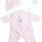 Jc Toys | Berenguer Boutique | Baby Doll Outfit | Pink Stipe Romber | Ages 2+ | Fits Dolls 17'- 20'