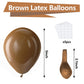 Bezente Brown Balloons Latex Party Balloons - 150 Pack 5 Inch Matte Small Coffee Brown Helium Balloons For Birthday Baby Shower