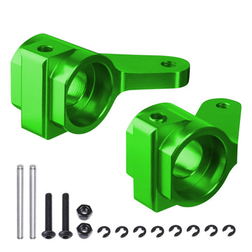 HobbyPark Aluminum Front Steering Blocks Upgrade Parts for 1/10 Traxxas 2WD Slash, Rustler, Stampede, Bandit, Replace 3736, Gree