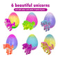 6 Pack Unicorn Hatching Surprise Eggs - Grows 600%- Easter Birthday Gifts for Kids Boys Girls Easter Basket Stuffers Eggs Filler
