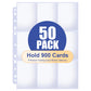 REGUICORP 50 Pack Card Sleeves Binder Sheets  9 Pocket Trading Card Binder Sleeves for 3 Ring Binder  Baseball Cards Sleeves Holds 900 Cards Fit for Baseball  Football  Game  Kpop Cards