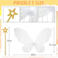 Girls Fairy Costumes, Fairy Wings Dress Up Wings Star Wand And Gold Crowns, Halloween Costume Dress Up Accessories 13 Inches Gold Fairy Wand Party Crowns Birthday Decorations Party Play Accessories