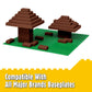 Unirolic Classic Building Bricks, 100 Piece 2X4 Building Blocks Stem Creative Building Toys Compatible With All Major Brands, Moc Building Bricks Diy Play Set For Kids(Brown)