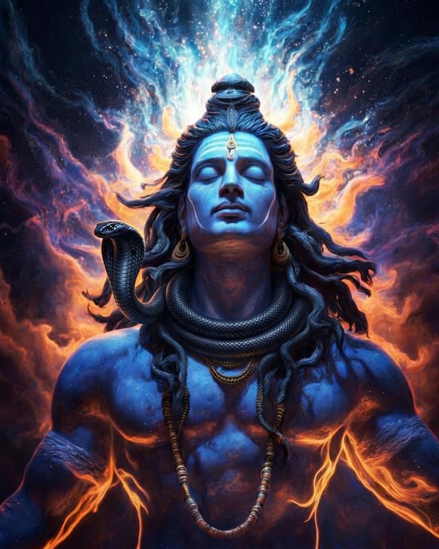 Tulip N Turtle Cosmic Shiva Diy Acrylic Paint By Number Kit For Adults Beginner Canvas Painting By Number Acrylic Painting. Wall