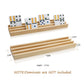 Exqline Wooden Domino Racks Set of 8 - Premium Organizer for Mexican Train & Chickenfoot Games - Woodgrain Color, Model DR-001