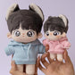 Niannyyhouse 20Cm Plush Doll Clothes Elastic Solid Sportswear Suits Hoodie Pants Soft Stuffed Plush Toy Dress Up Accessories (Pi