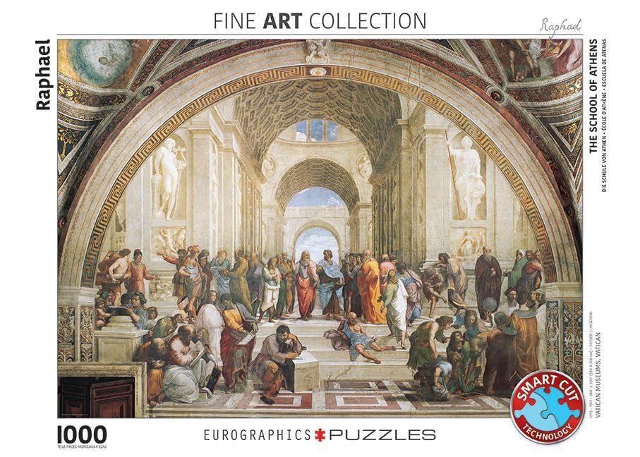 Eurographics School Of Athens By Raphael 1000 Piece Puzzle