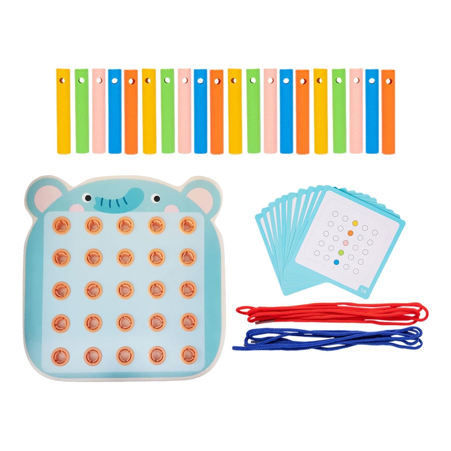 Calandis Lacing Threading Toy With Cards Travel Toy For Car Age 3 4 5 6 Airplane Elephant | Developmental Baby Toys | Toys For B