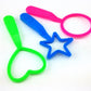 Honbay Bubble Wands - 12pcs Mix Color Circle Star Heart Shapes, Plastic Fun for Kids