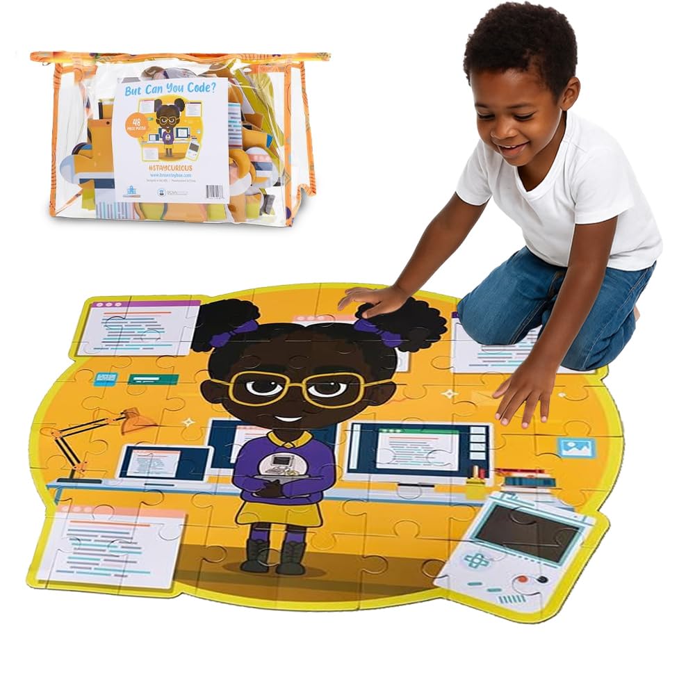 Dadisi Academy Maya: Can You Code? 3Foot Giant Floor Puzzle For Kids Ages 5+ - Round Puzzle 48 Pcs - Education Learning Toy - La