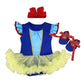 HOIZOSG Baby Girls Snow White Princess Costume Halloween Christmas Party Outfits Birthday Romper Tutu Dress w/Headband Shoes XL