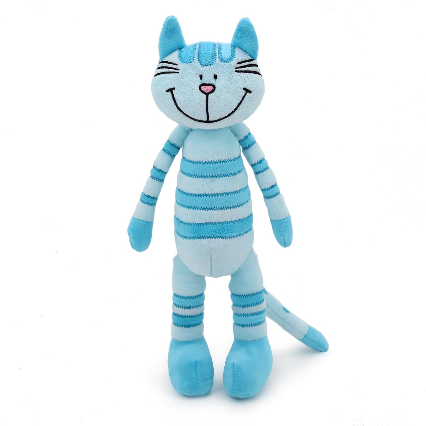 Mr Vivicare 13'' Blue Huggable Standing Cat Stuffed Animals Plush Toy,Stuffed Cat Plush Toys For Girls,Cat Toys For Kids,Great G