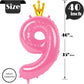 40 Inch Number Balloon 9, Pink Giant Kids Party Balloons, Birthday Decorations For 9Th 90Th, Pastel Large Numbers For Party Deco