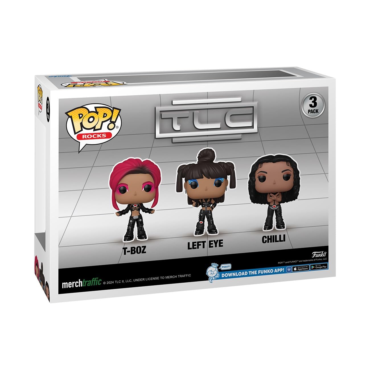Funko POP! Rocks TLC 3-Pack - T-Boz, Left Eye, Chilli - Collectible Vinyl Figures - Multicolor - Model 79709 - Gift for Music Fans