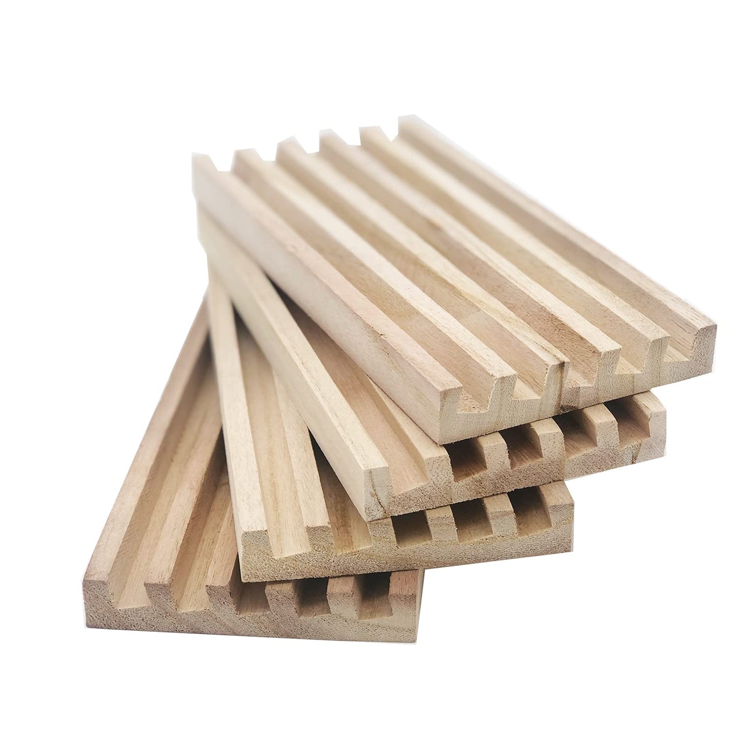 Essajoy Wooden Domino Trays/Racks Set Of 4 Mexican Train Domino Trays/Racks Double 12 Tiles Holders Rack Domino Tiles Holders Do