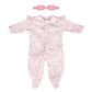 Caranovo Realistic Reborn Baby Doll Clothes 16-18 Inch 2Pcs Pink Outfits Clothing Set Accessories Suitable For Reborn Babies And