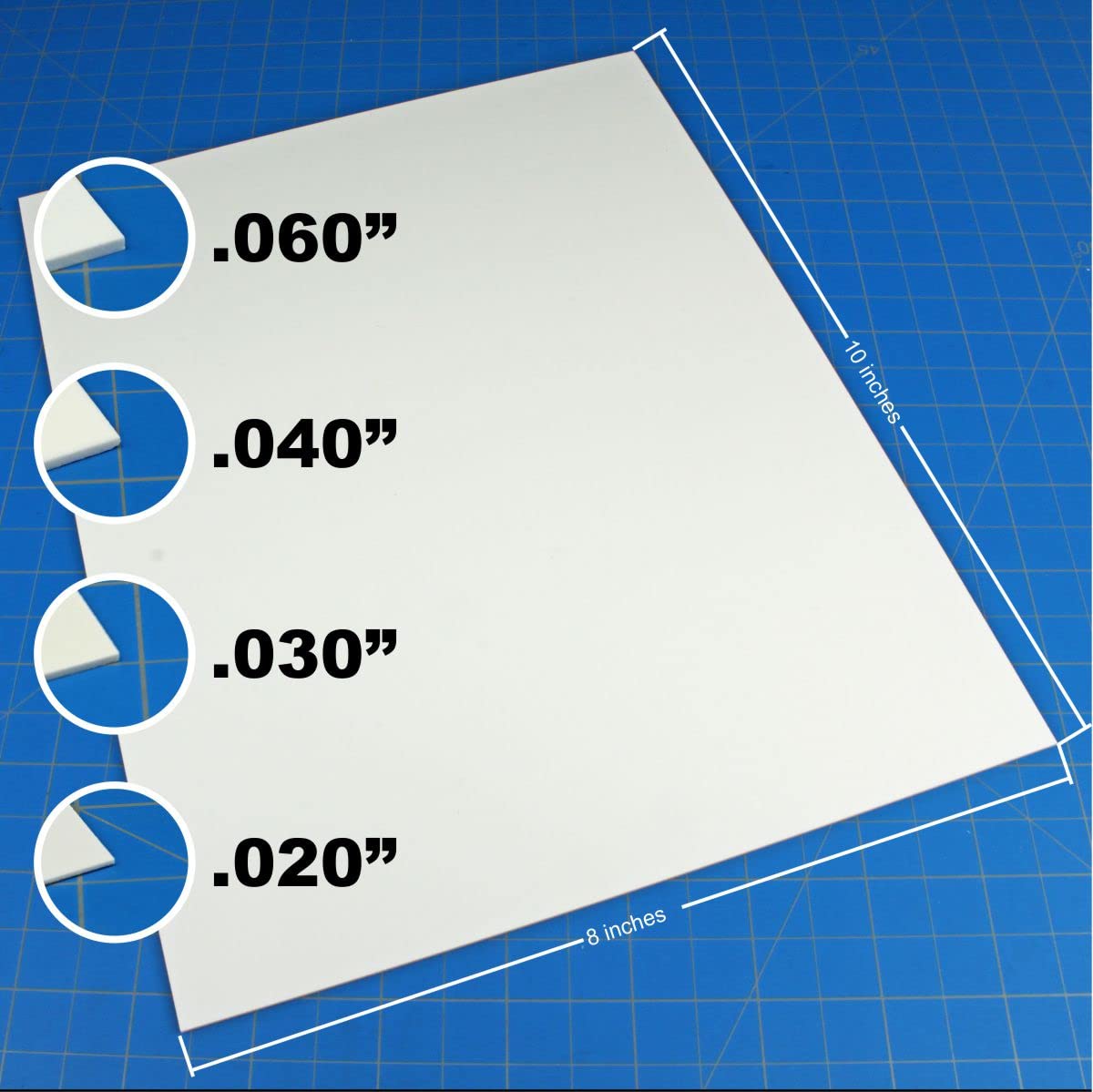 LITKO 8x10-inch Polystyrene Flexible Craft Sheets | Plasticard | Styrene Plastic Sheets | Modeling | Crafting | Scratch Building