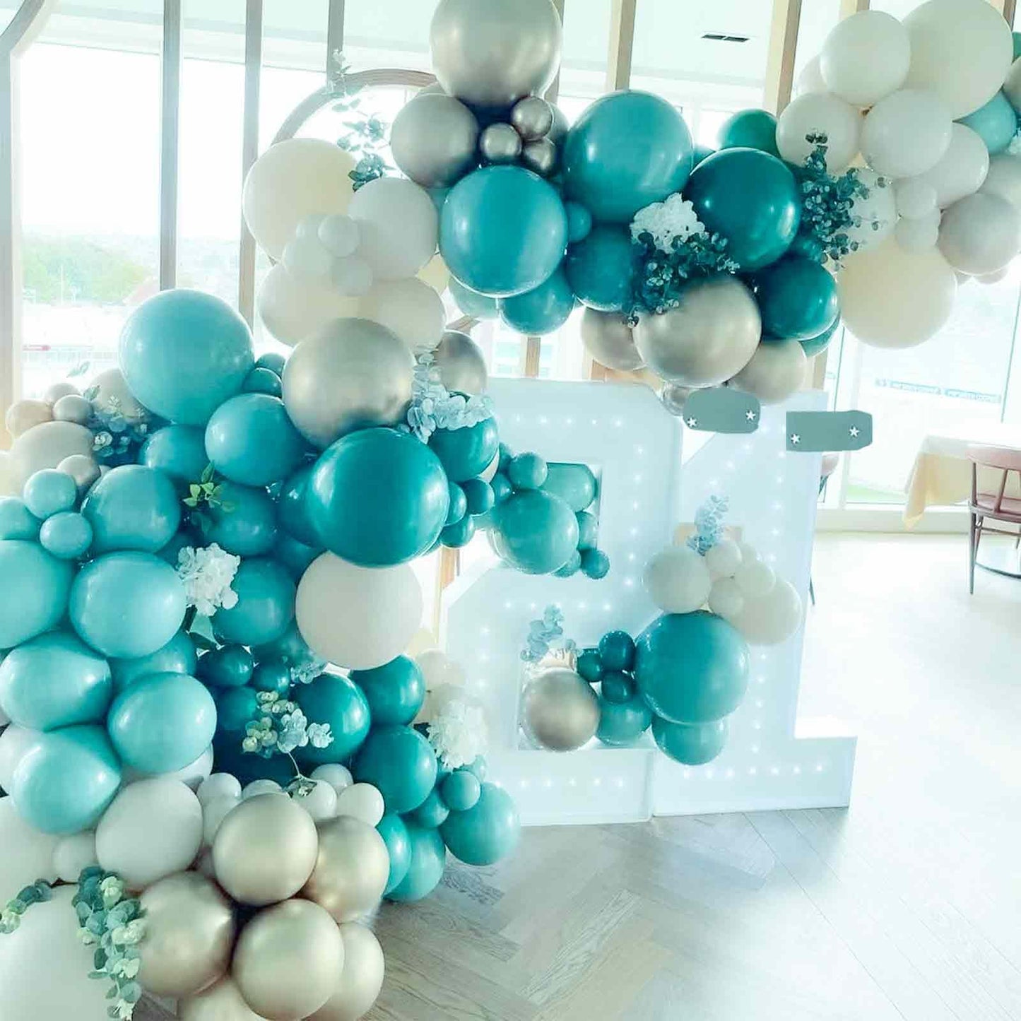 Partywoo Teal Blue Balloons, 50 Pcs 12 Inch Teal Balloons, Turquoise Balloons For Balloon Garland Or Balloon Arch As Birthday Party Decorations, Wedding Decorations, Baby Shower Decorations, Blue-Y17