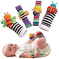 Kesi Ornaments Wrist Rattle Socks And Foot Finder Set, Infant Girl Boy Toys For Babies 036 Months, Newborn Hand & Foot, Soft Ne