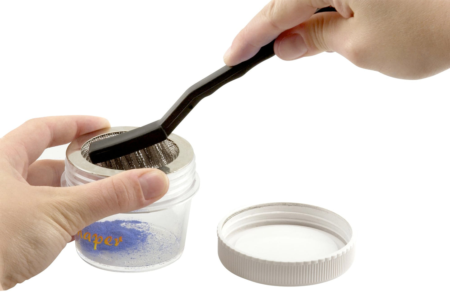 HG Art Concepts Pastel Sharpener & Shaper with Storage Jar Shapes Soft Pastels to A Point Or Shape - Complete Set with Wire Brus