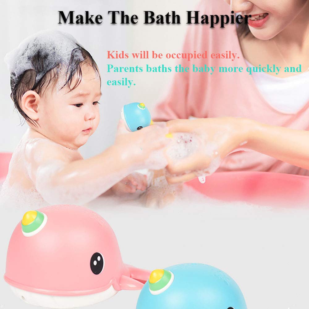 Nextake Wind-Up Narwhal Bath Toy, Windup Swimming Narwhal Tub Toy For Kids Whale Floating Water Toy Bahtub Whale Toy Whale Clock