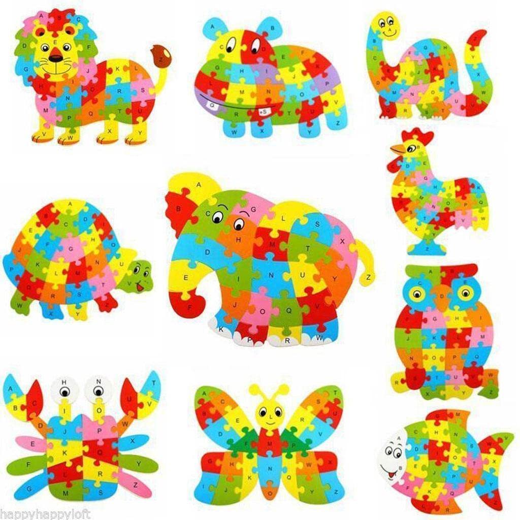 Club Bollywood Kids Baby Wooden Crab Puzzle Alphabet Jigsaw Learning Educational Toy|Toys & Hobbies | Educational |Puzzles|A Set
