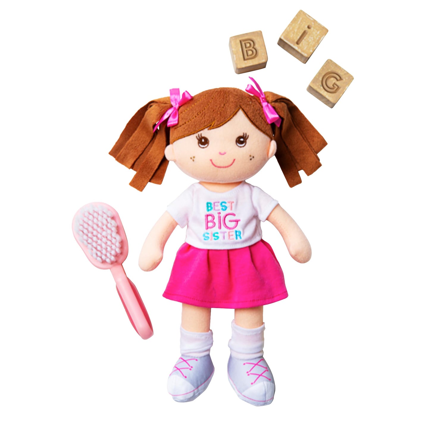 Martloop Best Big Sister Doll Bundle - Includes Doll, Book, And Stickers - Perfect Sibling Gift From Baby Or Toddler, 3 Piece Bu