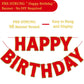 Litaus, Red Happy Birthday Banner - Pre-Strung, 9 Ft, No Diy | Birthday Decorations | Happy Birthday Sign For Birthday Decor, Ba