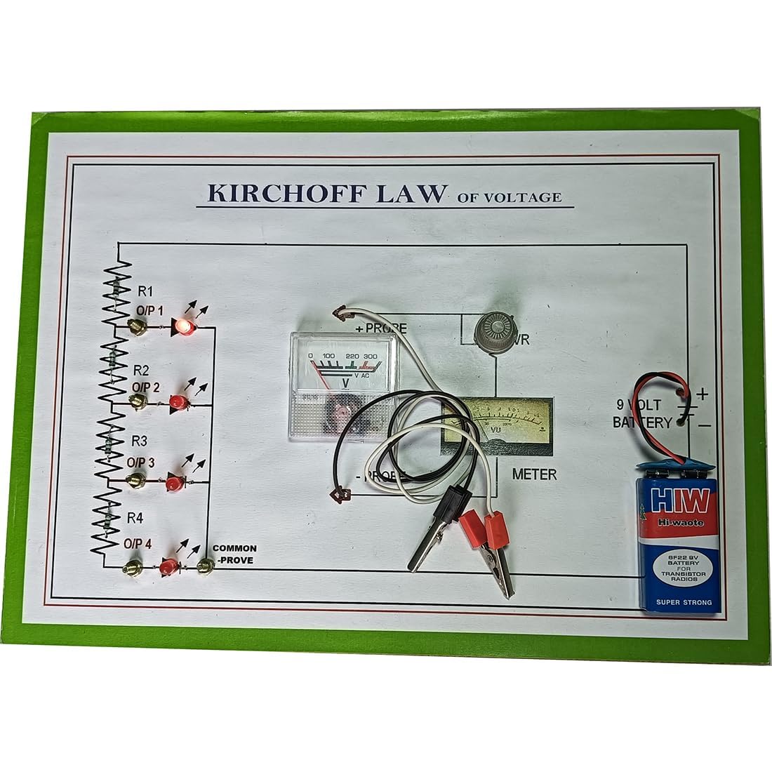 KirchhoffS Voltage Law Science Project Kit  Kvl Circuit Analysis Working Model For School & College Students | Stem Educationa