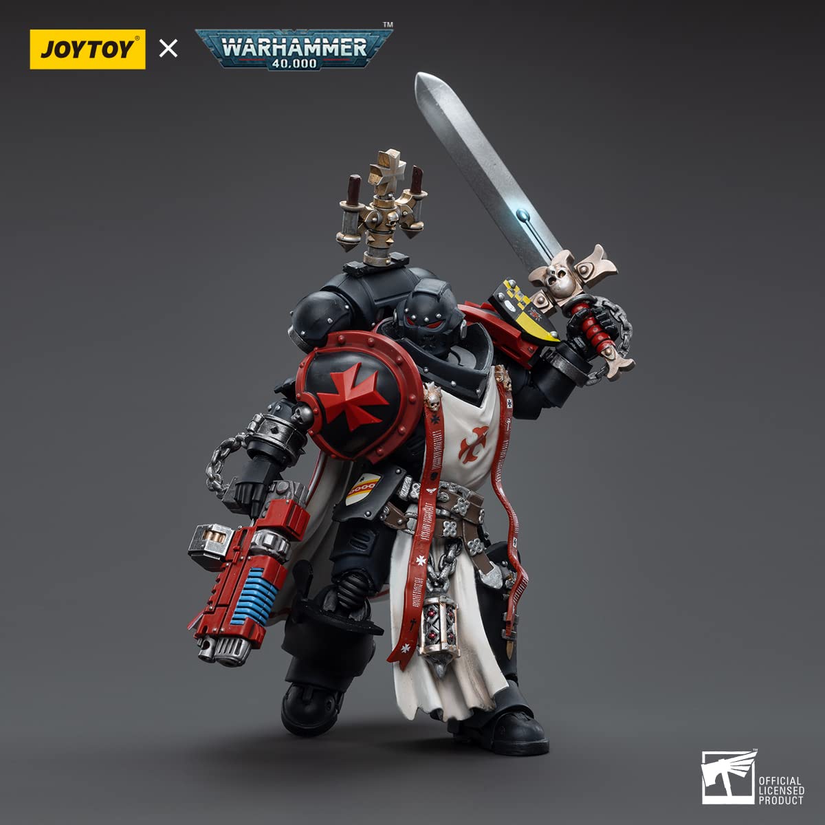 malt-inspiredISE JOYTOY 1/18 Action Figures - Warhammer 40 000 Black Templars decorative replica blade Brethren Brother Lombast - 5 Classic Character Collectible Age 15 and Above