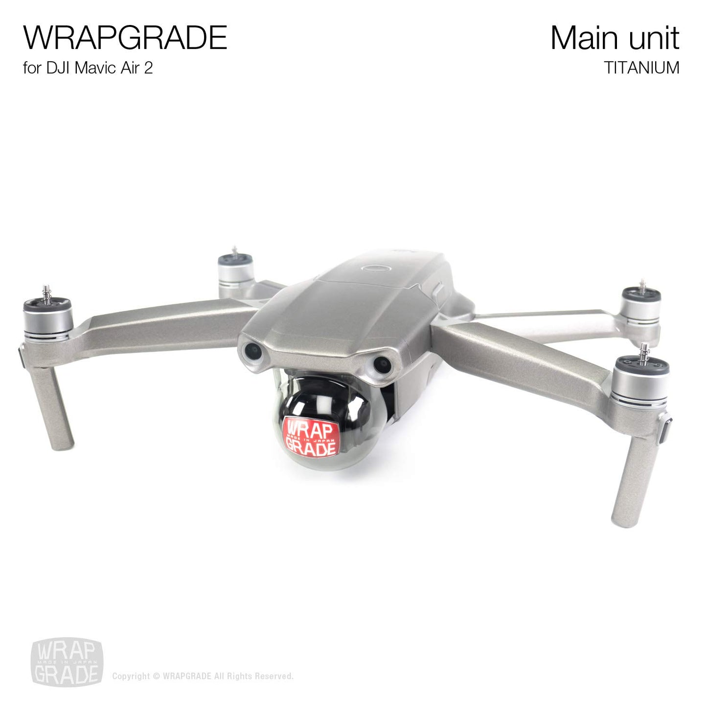 Wrapgrade Main Unit Skin Compatible With Dji Mavic Air 2 (Titanium)