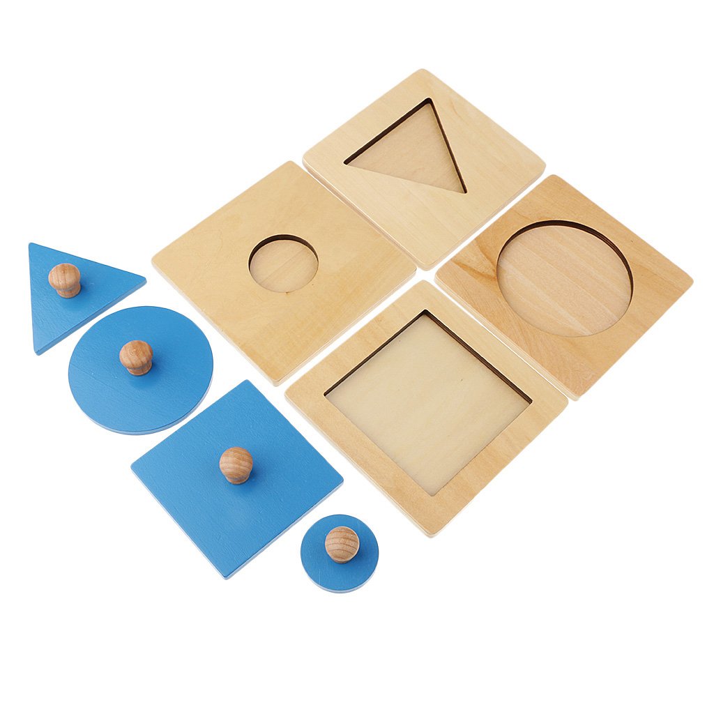 Enakshi Montessori Contrast Puzzles Stacking Matching Toy Kids Square|Toys & Hobbies | Educational | Other Educational Toys
