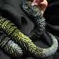 Wuqiren 2Pcs 18'' 3D Printed Snake,3D Printed Animals,Like Movable Snake Realistic Slithering Design,(Black-Gold And Red-Gold)