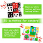Beetoy Tummy Time Baby Mirror Toys With Black And White Pattern, High Contrast 3D Activity Play Crinkle Toys Baby Mirror For Newborn 0 3 6 Months