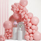 Double Stuffed Pink Balloon Arch, Double Pink Balloons Different Sizes 18/12/10/5 Inch,Pastel Pink Balloons Garland For Boho Par