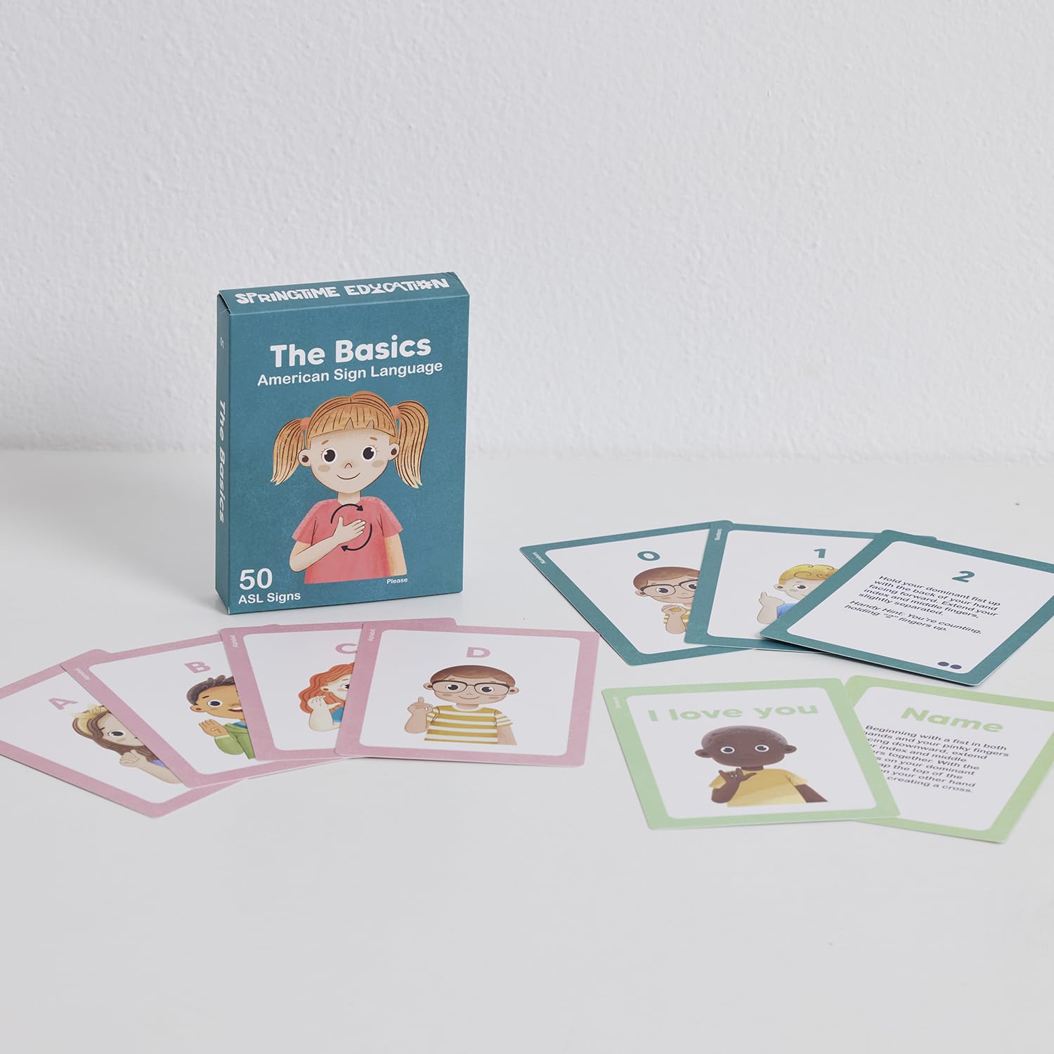 Springtime Flash Springtime Education ASL Kids Flash Cards - 200 Multicolored Cardboard ...