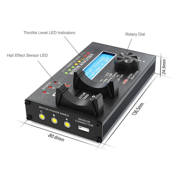 SKYRC Brushless Motor Analyzer - Measure KV, RPM, Timing & Hall Sensor - Model SK-500020 for RC Hobbyists