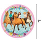 Unique Round Dessert Paper Plates - 7, Spirit Riding Free, 8 Pcs